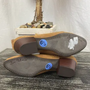 Sam Edelman Tan Rivet Trim Suede Ankle Bootie Shoes 6.5 NEW thumbnail 6
