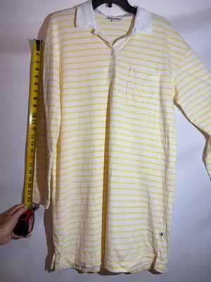 Alex Mill Natural Yellow Stripe Cotton Rugby Polo Mini Dress Size M thumbnail 9