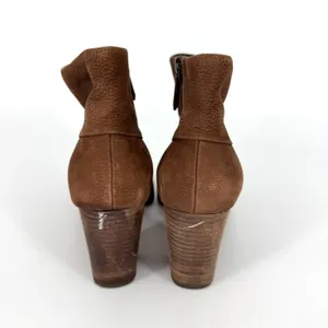 Cole Haan Nike Air Cassidy Ankle Booties Worn Leather Stacked Heel Brown 9.5‎ thumbnail 3
