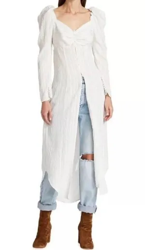 NWT FREE PEOPLE ButtonDown LUNA Maxi Top Size XS thumbnail 9