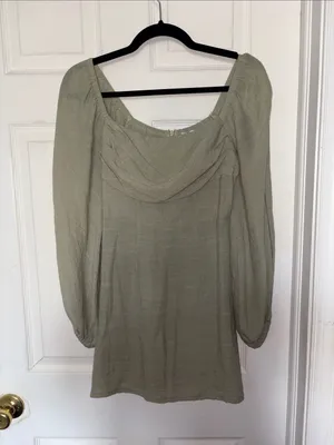 Princess Polly Warra Mini Dress Green Size 4 thumbnail 2