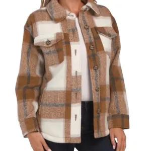 EUC AVEC Les Filles Plaid Shacket Size XS thumbnail 2