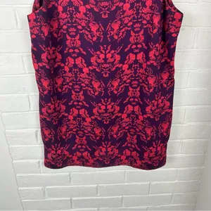 CABI Modern Cameo Magenta Face Figure Patterned Tank Top Size M thumbnail 4