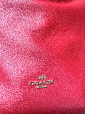 Authentic Coach Val Duffle Bag in Red Pebbled Leather Crossbody Shoulder Bag thumbnail 2