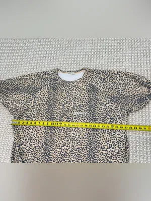 Ragdoll LA Super Oversized Printed Sweatshirt in Brown Leopard size Large thumbnail 5