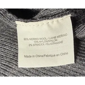 Tory Burch Turtleneck Sweater Gray Large Merino Wool Minimalist Work Office‎ thumbnail 4