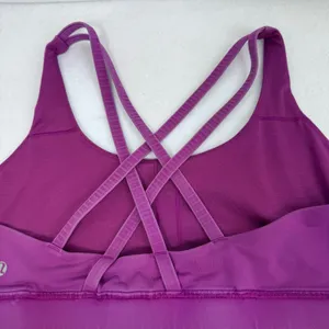Lululemon Strappy Back Sports Bra Purple Sz 12 Womens Medium Impact Workout Bra thumbnail 9