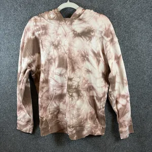 Lululemon All Yours Hoodie Womens 8 Earth‎ Dye Pink Brown Tie Dye Sweatshirt thumbnail 2
