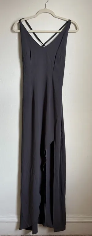 Lulu’s Grey Formal Maxi Dress thumbnail 1