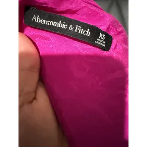 Abercrombie & Fitch Emerson Drama Bow-Back Pink Maxi Dress Tiered Size XS thumbnail 8