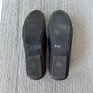 Fashion Bug Black Faux Suede Loafers with Whip Stitiching Detail Sz 9 thumbnail 7