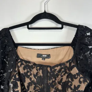 Adelyn Rae Black Lace Top Lined Womens Size Medium Feminine Classy Side‎ Zip thumbnail 3