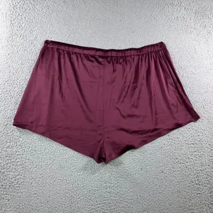Old Navy Satin Pajama Shorts XXL Burgundy Lounge Drawstring Silky Sleepwear NWOT thumbnail 2