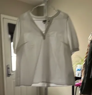 J. Crew White Boxy Polo T-Shirt thumbnail 1