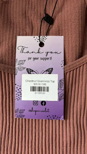 On Violet seamless top thumbnail 2