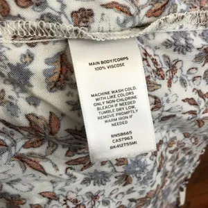 NWT Abound Floral Balloon Sleeve Oversized Blouse thumbnail 7