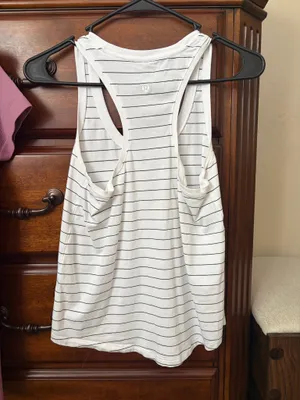 Lululemon black & white stripped tank top thumbnail 2