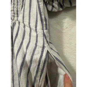 Abercrombie &‎ Fitch Linen Blend Stripe Puff Sleeve Mini Dress Womens Small Blue thumbnail 11