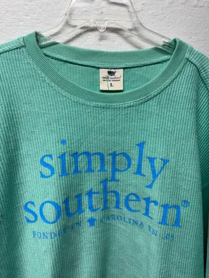 Simply Southern Waffle Knit Crewneck Long Sleeve thumbnail 3