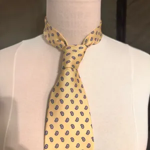 Stafford Men's Tie Silk Yellow Geometric Vintage Classic Necktie Office wear thumbnail 1