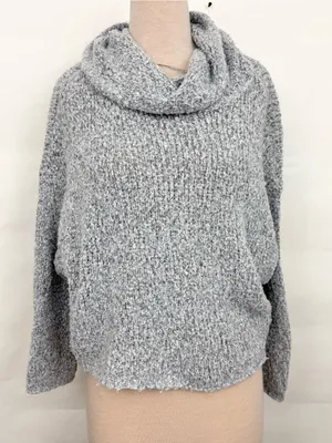 Free People BFF Heather Grey Knit Turtleneck Sweater XS thumbnail 2