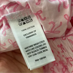 Bow Pajama Shorts cotton printed womens Pink (medium) loungewear sleep casual thumbnail 5