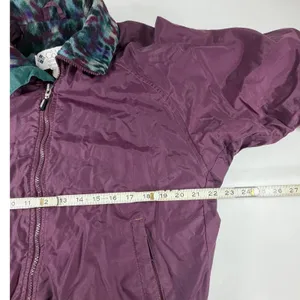 Vintage Columbia Sportswear Purple Fleece Lined Bomber Jacket Womens XL thumbnail 6