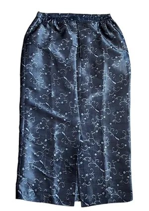 Beautiful Silver Embroidered Midi‎ Skirt Size XL thumbnail 1