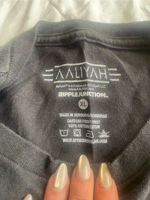 Ripple Junction Aaliyah Graphic Music Hip Hop Y2K 2000s Band Tee Black Oversized T Shirt XL thumbnail 2