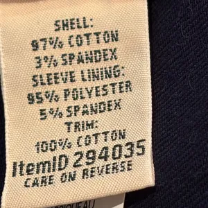 L.L.Bean Navy Blazer Jacket Women Medium Petite‎ Cotton Stretch Preppy Career thumbnail 11