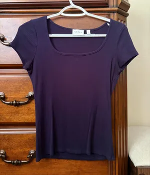TJ Maxx Navy blue square neck top thumbnail 1