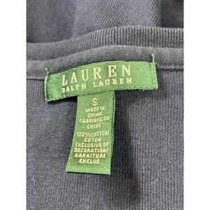 Ralph Lauren Navy Blue 100% Cotton Henley Shirt Dress Roll Tab Sleeve S thumbnail 6