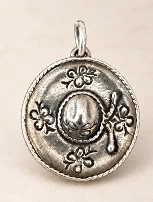 Vintage Sterling Silver 925 Sombrero Charm Pendant thumbnail 1