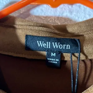 Well Worn NWT Women's Size M Brown Faux Suede Shirt-Jacket Shacket Button-Up thumbnail 4