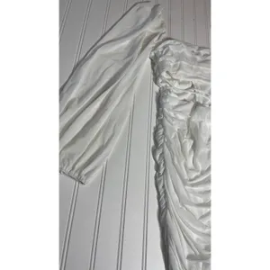 Hello Molly Long Flight Dress White Ruched Mesh Cutout Mini Long Sleeve US 4 S thumbnail 4