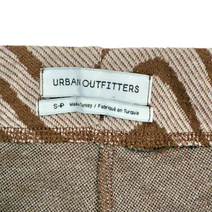 UO Urban Outfitters Bryn Pull-On Flare Leg Pant Brown Wave Boho Hippie Groovy thumbnail 7