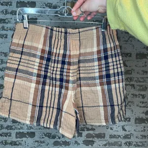 Aerie | women brown plaid shorts thumbnail 6