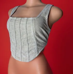 Cream Pretty Little Thing corset Top thumbnail 1