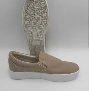 Comfort Every Step Womans 9 Slip-On Casual Shoes in Beige with White Sole thumbnail 1
