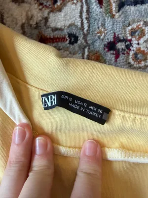 Zara Yellow Draped Off the Shoulder Top thumbnail 3