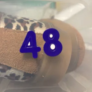 NWT Andre’ size 7 made in Italy suede animal print sneakers. thumbnail 8
