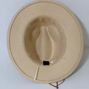 Boho Western Wool Fedora Rancher Hat with Tassels‎ Seashells Boho Festival thumbnail 4