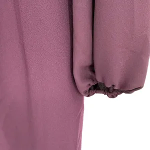 Ann‎ Taylor Size 14 Long Sleeve Purple Dress Shift Style Rear Zip Up Knee Length thumbnail 4