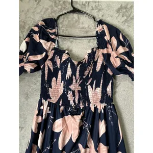 Baltic Born Lydia Maxi Dress Women’s Medium Navy Blush Floral Wedding Guest New thumbnail 2