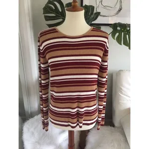 Casual Corner Annex Women’s Striped Lightweight Sweater Size Large thumbnail 7