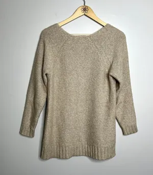 Ralph Lauren Beige Knitted Scoop Neck Sweater thumbnail 5