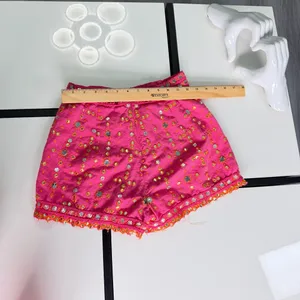 ✨ ZARA Fuchsia Pink Mirror Embroidered Shorts - Boho Festival High-Waisted Size S thumbnail 8