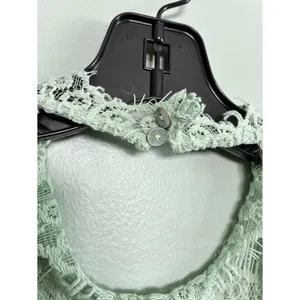 Free People Daydream Fairy Mint Bodycon Mini Lace Open Back Slip Dress Size S thumbnail 4