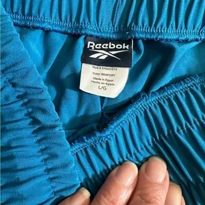 Reebok Running Shorts Women L Teal Seaport Drawstring‎ Athletic Gym NEW 3RBWH514 thumbnail 5