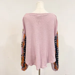 Free People Blossom Thermal XS Cottagecore Boho‎ Peasant Fairy Floral Waffle Top thumbnail 9